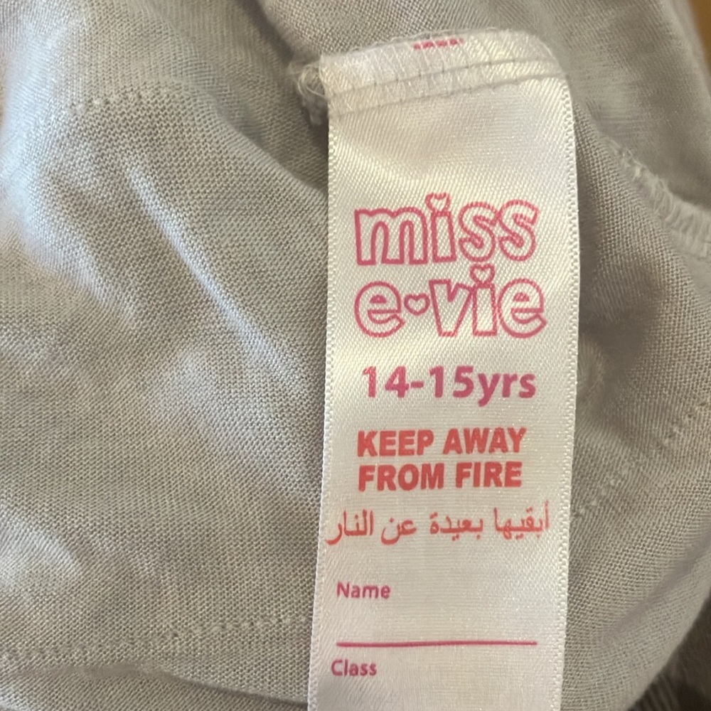 Miss E-vie light grey kids girls ruffled top size 14-15 - Picture 6 of 8